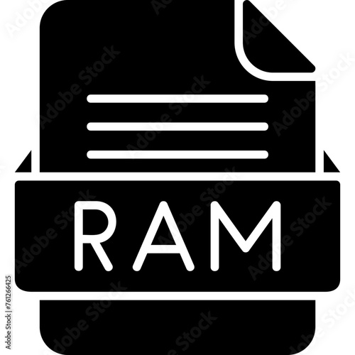 RAM File Format Vector Icon Design