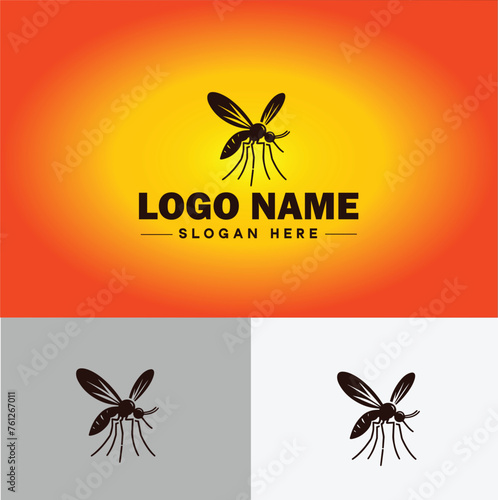 gnat logo vector art icon graphics for business brand icon mosquito logo template