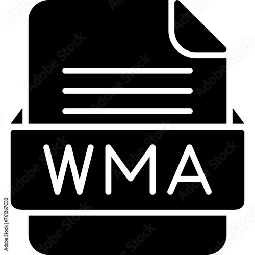 WMA File Format Vector Icon Design photo