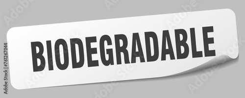 biodegradable sticker. biodegradable label