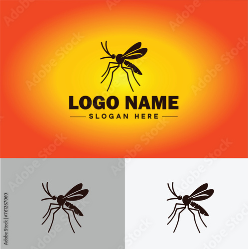 gnat logo vector art icon graphics for business brand icon mosquito logo template