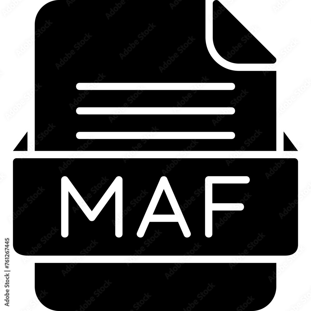 MAF File Format Vector Icon Design MAF File Format Vector Icon Design