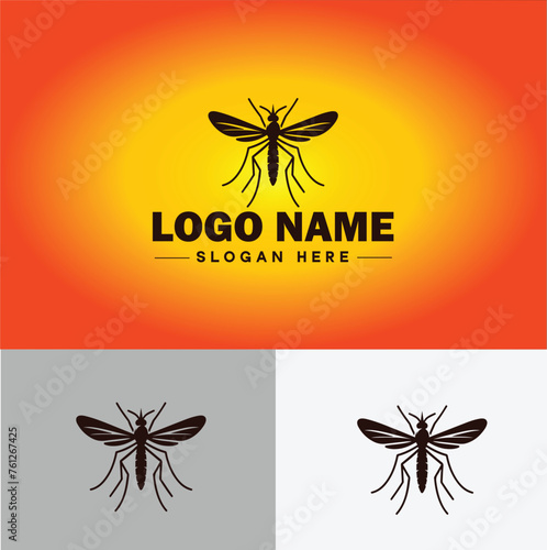 gnat logo vector art icon graphics for business brand icon mosquito logo template