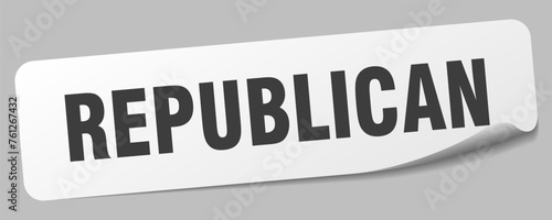 republican sticker. republican label
