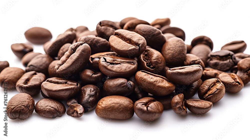 Heap of coffee beans isolated, AI Generative Heap of coffee beans isolated, AI Generative