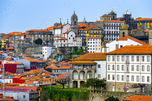 City and cityscape of Porto's Ribeira District, Portugal