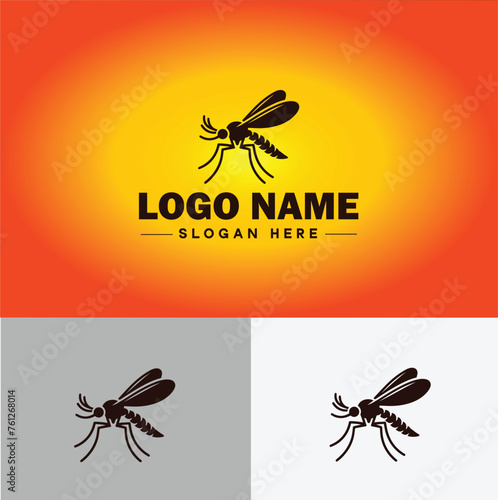 gnat logo vector art icon graphics for business brand icon mosquito logo template