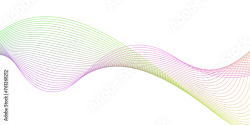 abstract green background with waves Abstract wave curve lines banner background design.Abstract wave element for design Futuristic technology and sound wave lines background 