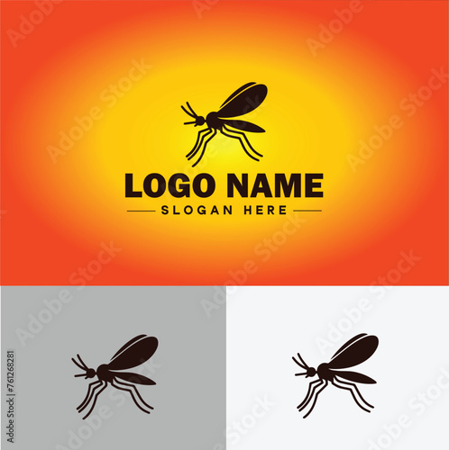 gnat logo vector art icon graphics for business brand icon mosquito logo template