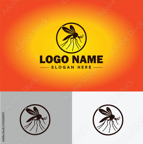 gnat logo vector art icon graphics for business brand icon mosquito logo template