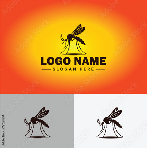 gnat logo vector art icon graphics for business brand icon mosquito logo template