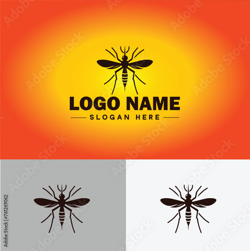 gnat logo vector art icon graphics for business brand icon mosquito logo template