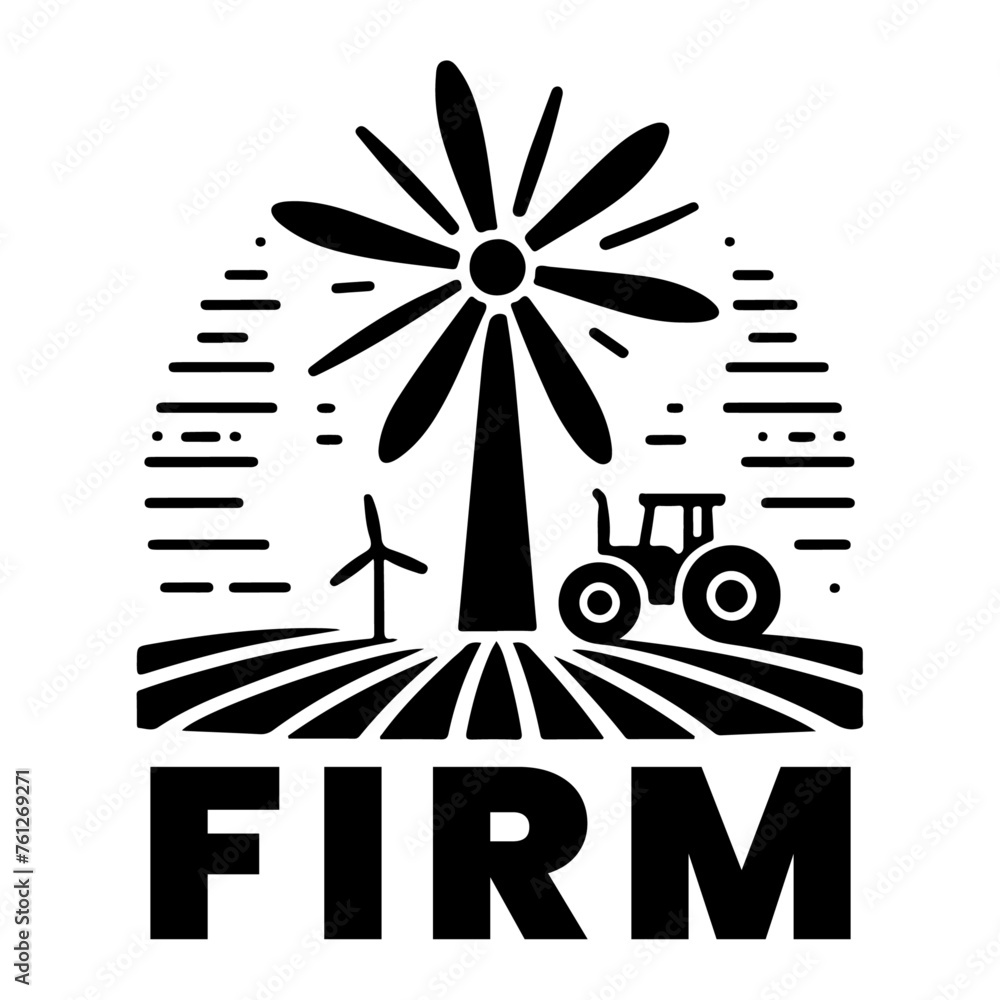 Agriculture logo concept vector art illustration black color, agriculture icon vector