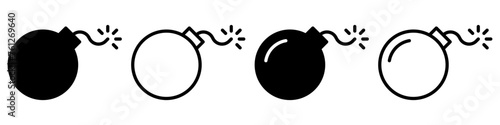 Bomb icon symbol basic simple design