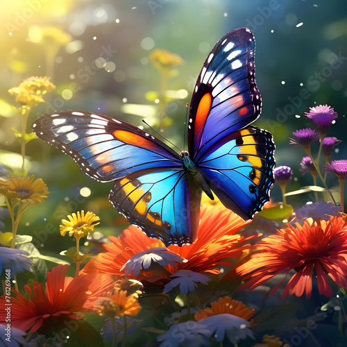 butterfly on flower © Tatang