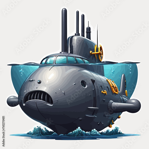Submarine Logo Cartoon Design Very Cool © IPEH