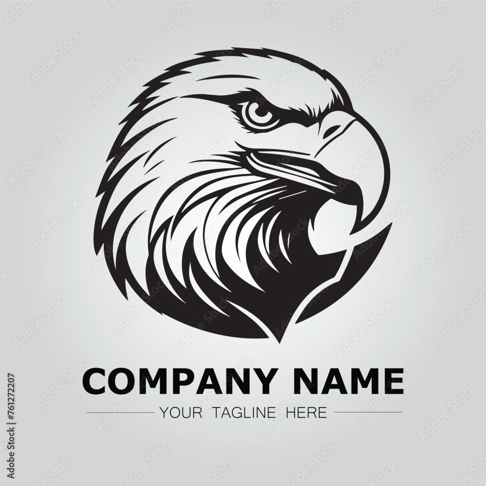 Eagle symbol logo company vector image. illustration of silhouette head eagle Eagle symbol logo company vector image. illustration of silhouette head eagle