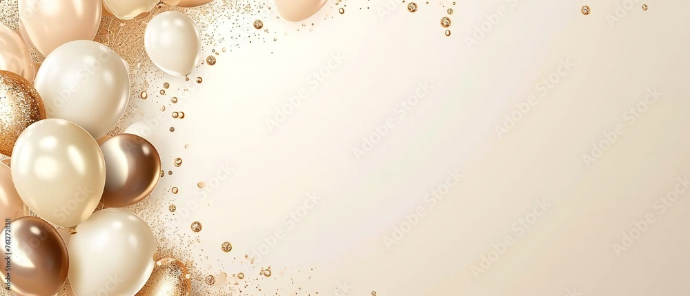 Balloons with Golden Confetti for Celebration Balloons with Golden Confetti for Celebration