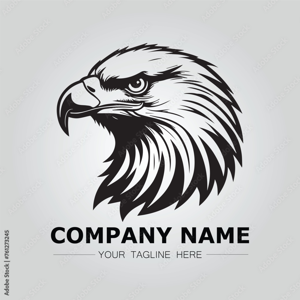 Eagle symbol logo company vector image. illustration of silhouette head eagle Eagle symbol logo company vector image. illustration of silhouette head eagle