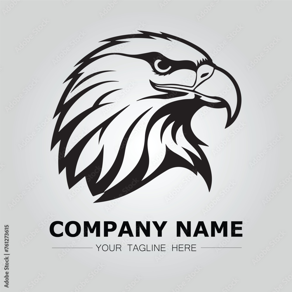 Eagle symbol logo company vector image. illustration of silhouette head eagle Eagle symbol logo company vector image. illustration of silhouette head eagle