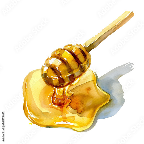 honey spoon watercolor good quality and good design