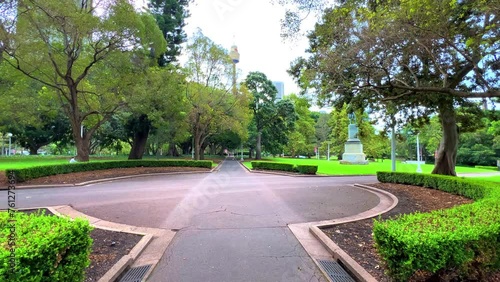 Wallpaper Mural Monday 18 March 2024 Hyde Park Sydney in afternoon is in the heart of the CBD. trees flowers and pedestrians Sydney NSW Australia Torontodigital.ca