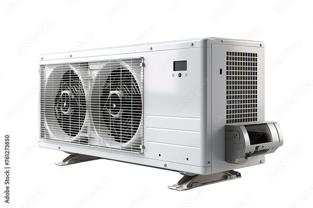 Obraz premium air conditioning compressor isolated on a Transparent background. Generative AI