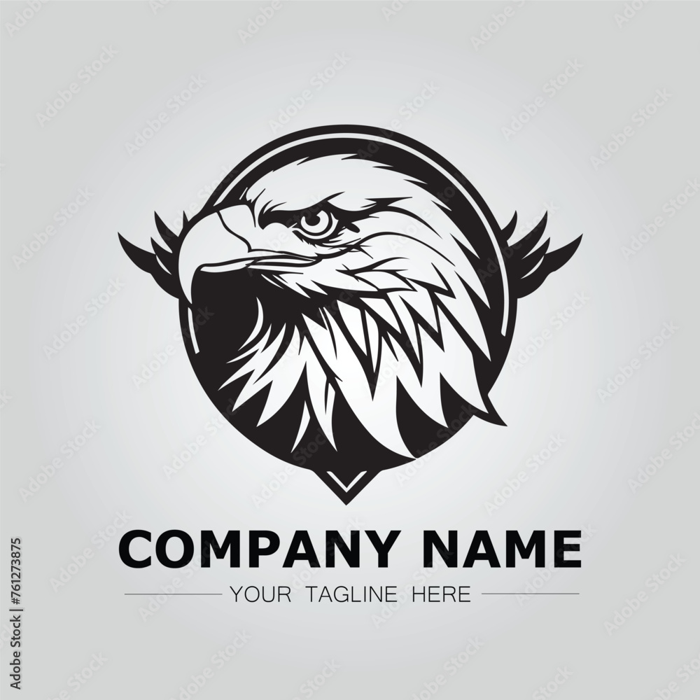 Eagle symbol logo company vector image. illustration of silhouette head eagle Eagle symbol logo company vector image. illustration of silhouette head eagle
