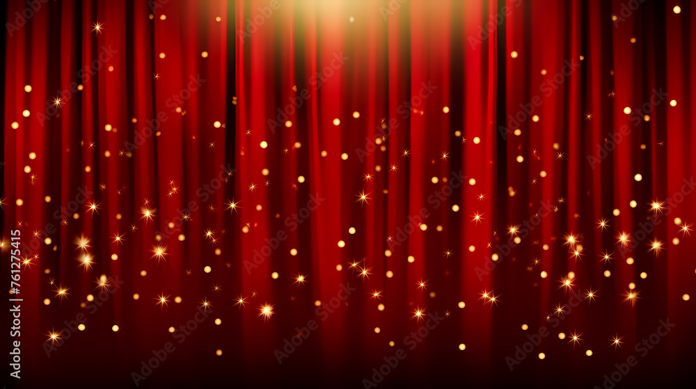 © xuan - red curtain material, spotlight © xuan - red curtain material, spotlight