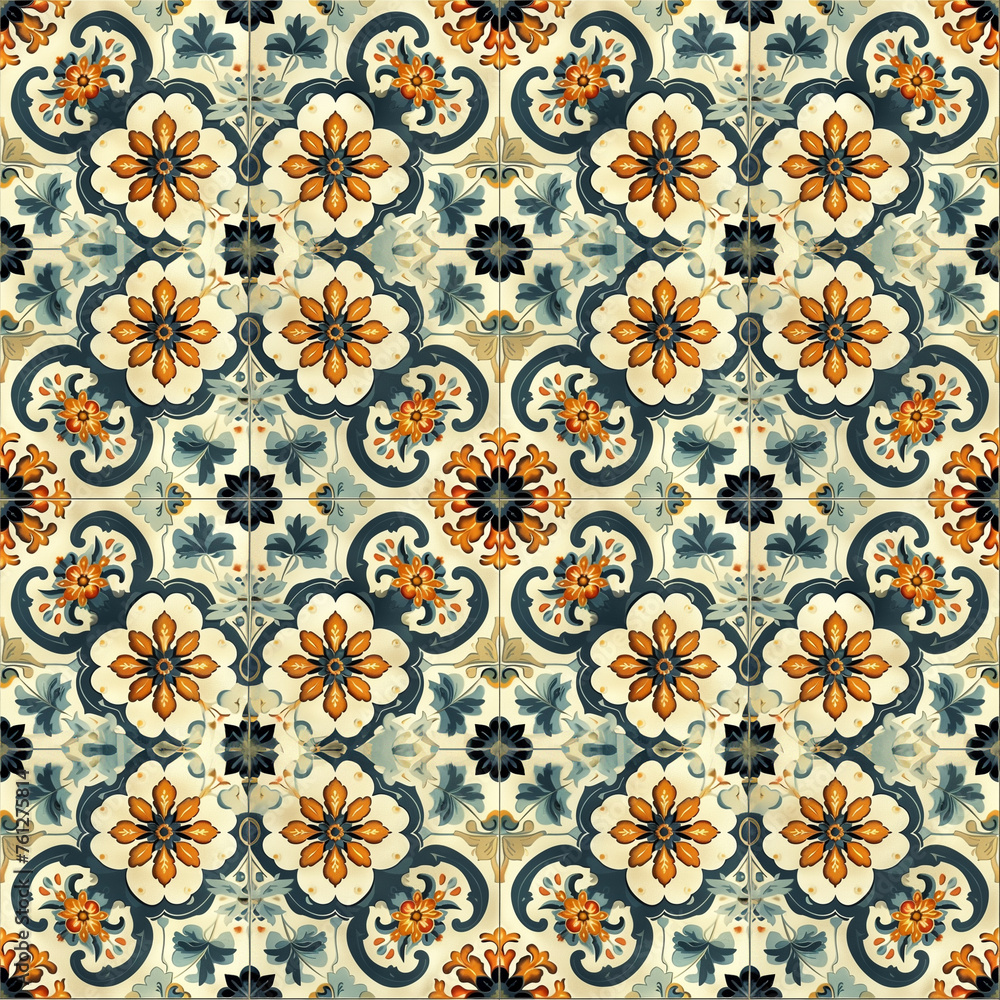 Seamless floral pattern with bright summer flowers Seamless floral pattern with bright summer flowers