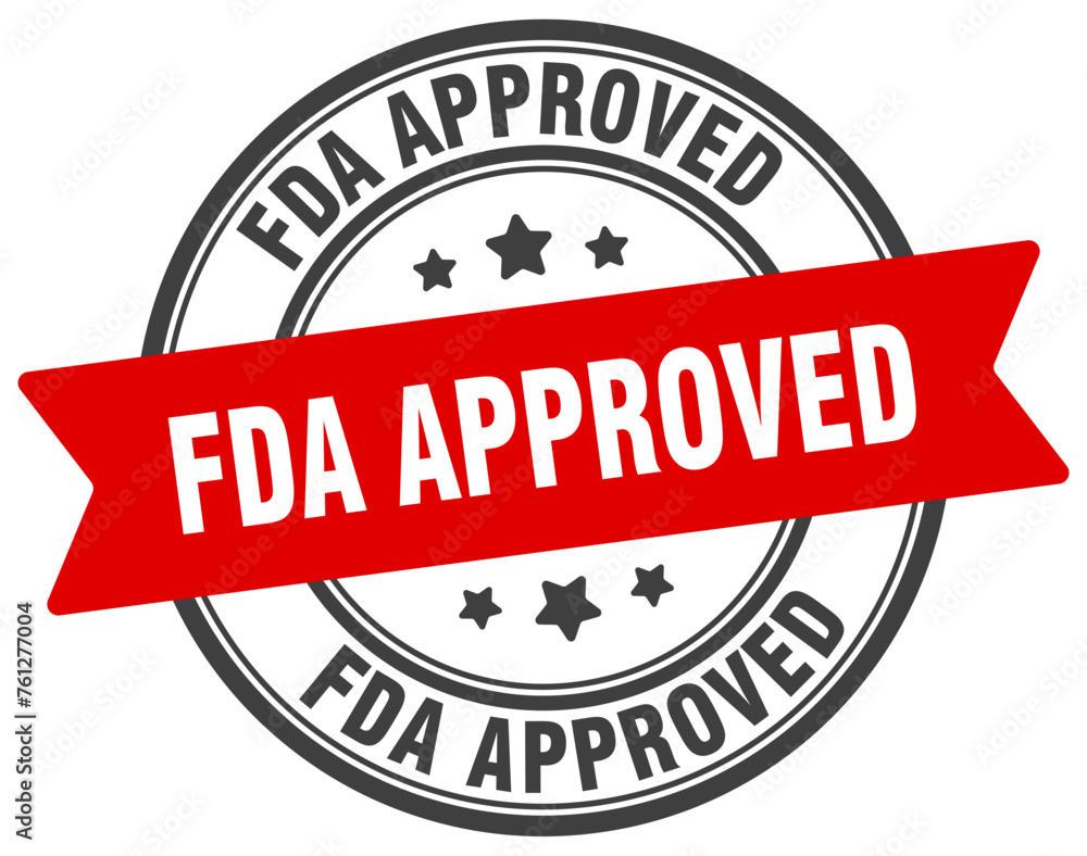 fda approved stamp. fda approved label on transparent background. round sign fda approved stamp. fda approved label on transparent background. round sign
