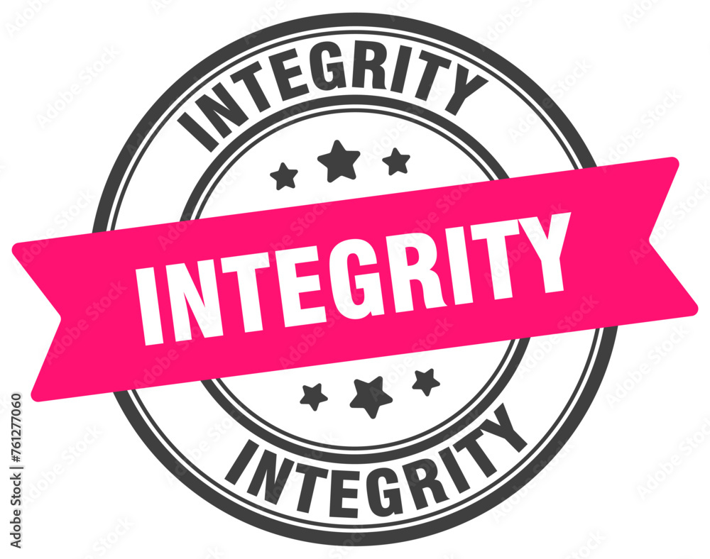 Fototapeta premium integrity stamp. integrity label on transparent background. round sign