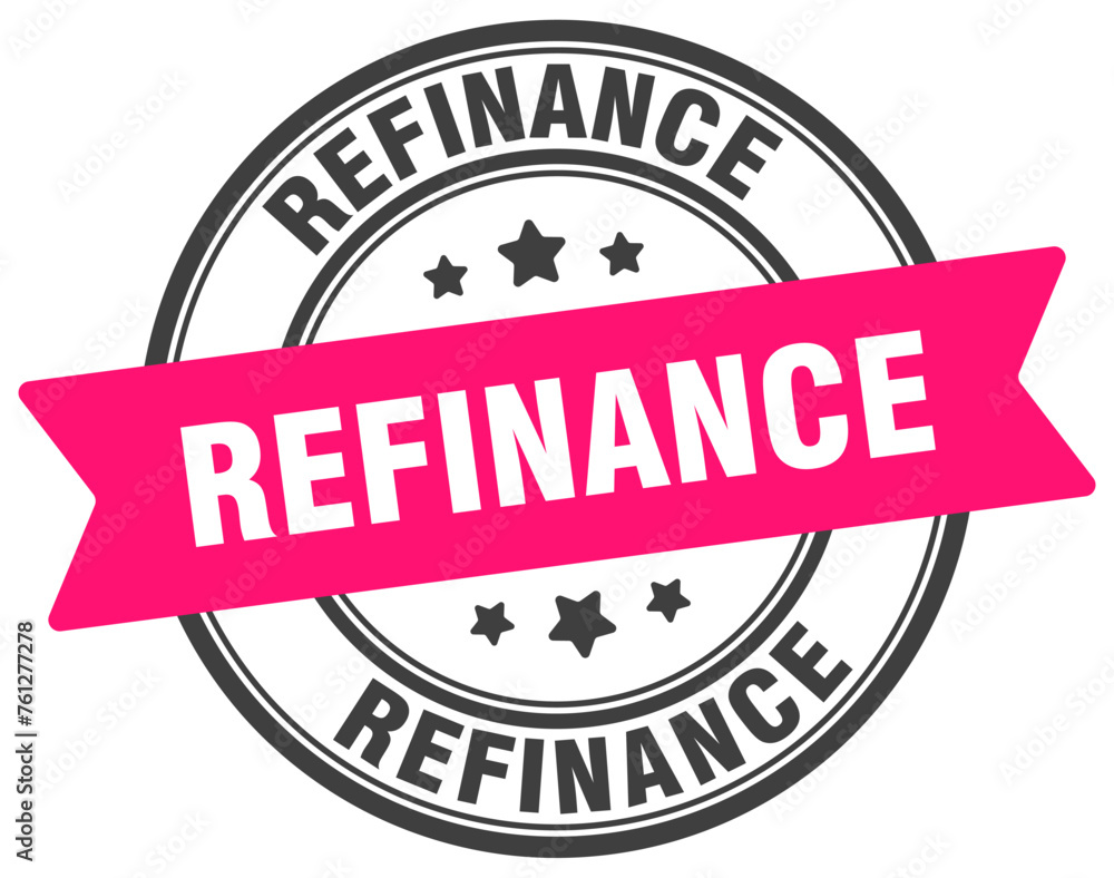 refinance stamp. refinance label on transparent background. round sign refinance stamp. refinance label on transparent background. round sign