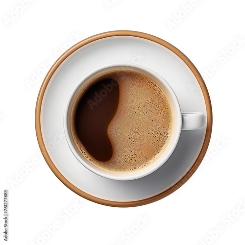 coffee in cup isolated on white