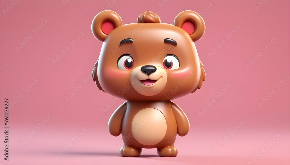3d cartoon bear, cute bear Waving And Smiling Animal 3d cartoon bear, cute bear Waving And Smiling Animal