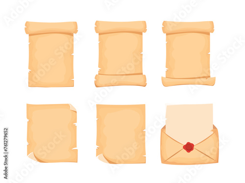 parchment paper vintage vector illustration