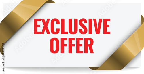 Thank you paper banner. Realistic Red gold ribbon. Vector illustration