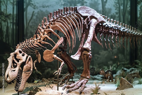 Dinosaur skeleton in the museum, Museum of Natural History, Istanbul, Turkey © Tidal