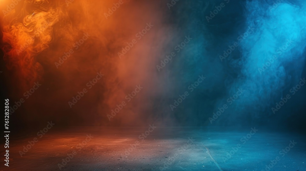Orange and black textured abstract gradient background