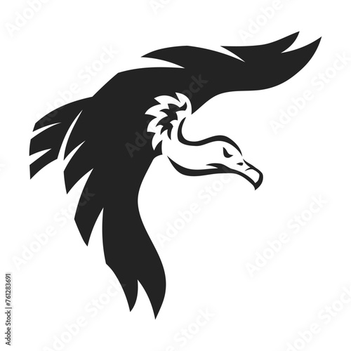 Vulture Animal Logo template Isolated. Brand Identity. Icon Abstract Vector graphic