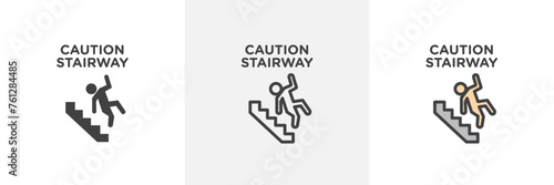 Safety Notice for Stair Use. Caution on Slippery Staircases. Stairway Hazard Warning