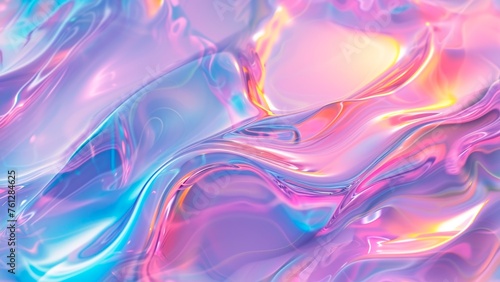 Liquid irridescent wallpaper