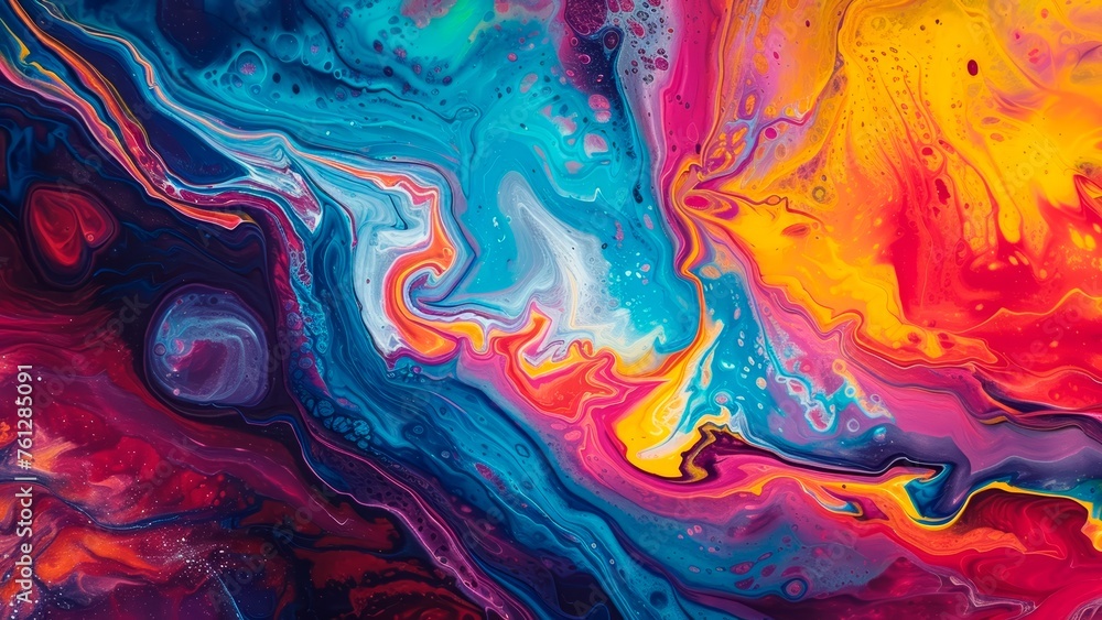 Flowing colorful liquid wallpaper