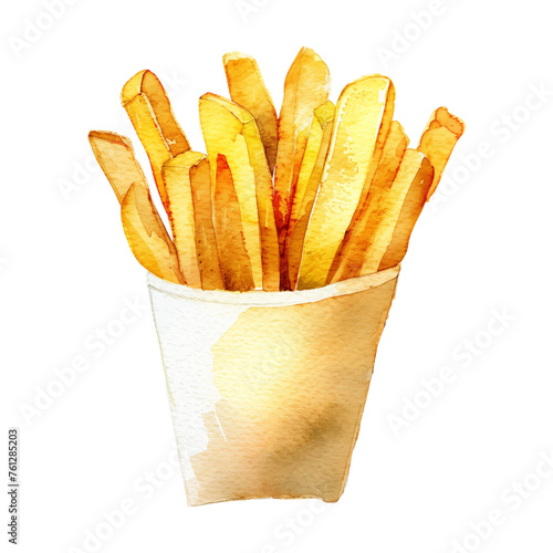 french fried watercolor good quality and good design