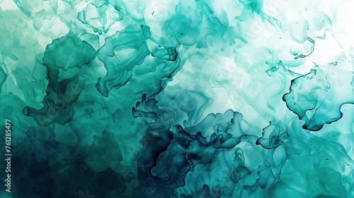 Abstract Watercolor Paint Background with Blue and Green. Liquid, Fluid, Texture, Background, Banner, Color, Cool, Draw, Ink, Marble, Marbled, Pattern 