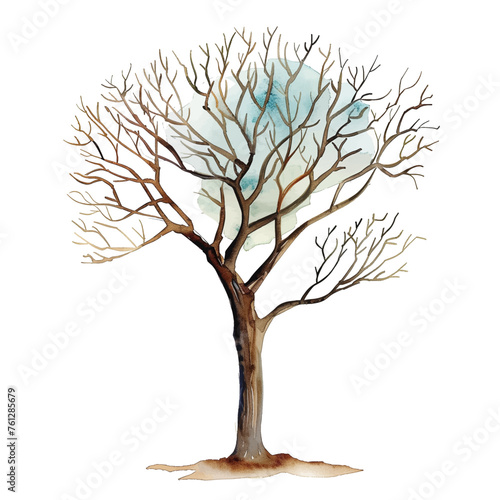 tree withered watercolor good quality and good design