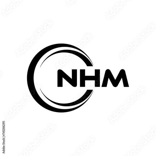 NHM Logo Design, Inspiration for a Unique Identity. Modern Elegance and Creative Design. Watermark Your Success with the Striking this Logo.
