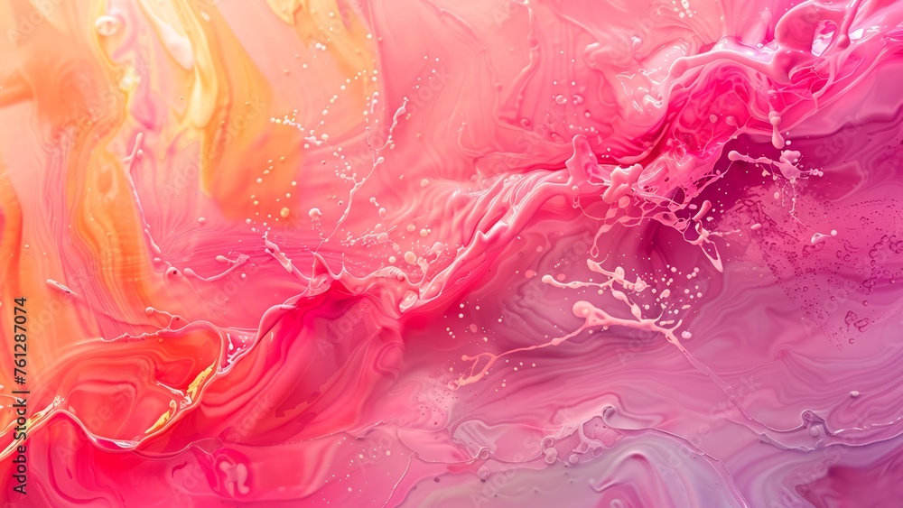 Splash of pink paint wallpaper