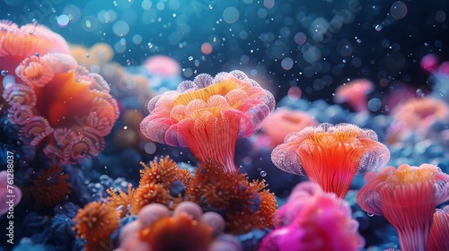 Underwater coral reef background. © hugo