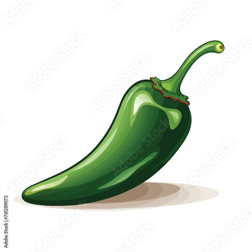 A spicy jalapeno pepper illustration with shiny green